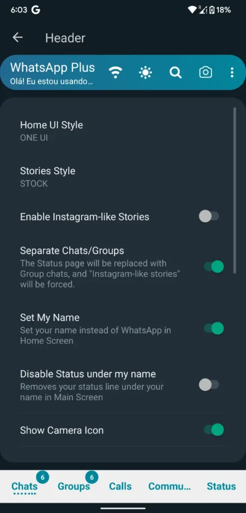 WhatsApp Plus S16